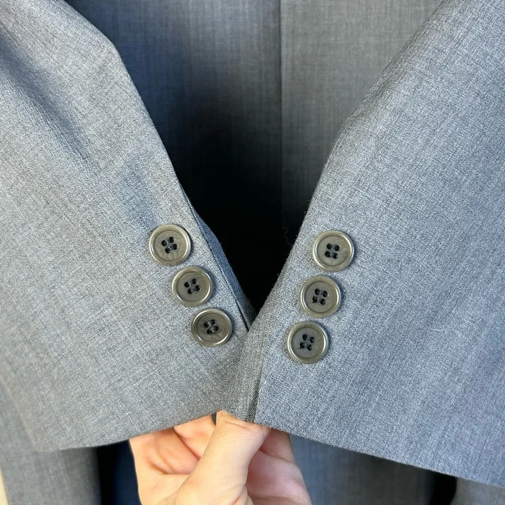 Vintage Yves Saint Lauren Pour Homme Men’s Grey Wool Blazer